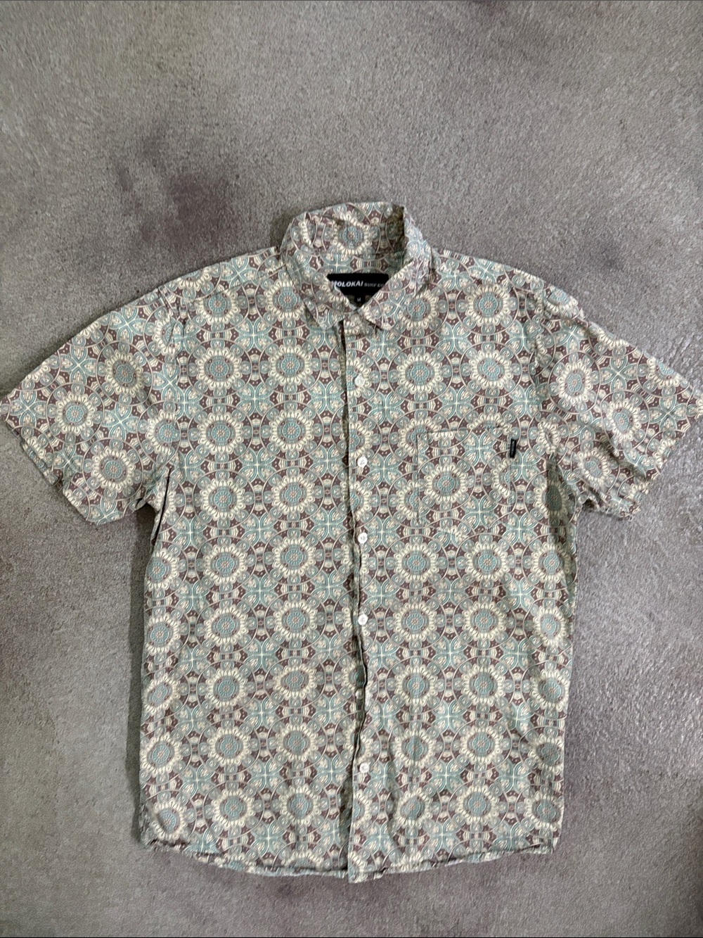 Molokai Men's Short Sleeve Button-Down Shirt (M)